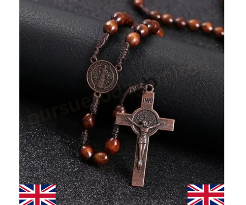 Rosary wooden cross - wooden, handmade
