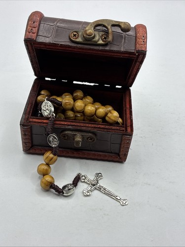 Catholic olive wood rosary - wood,