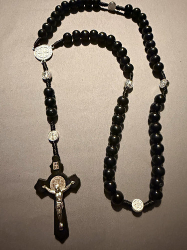 Black wood christian - christian, rosary