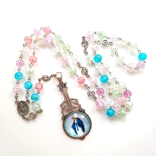 Catholic rosary bead necklace - catholic,
