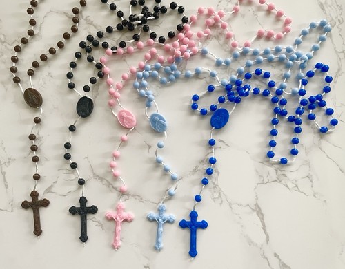 Plastic rosary beads - 5,