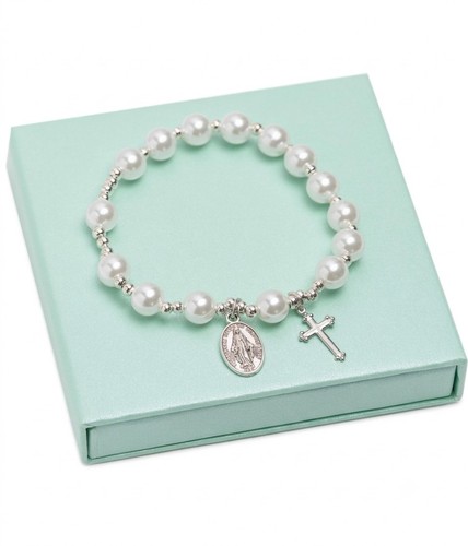 Rosary bracelet pearl surgical - pearl,