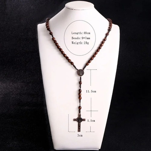 Wooden rosary cross handmade - rosary,