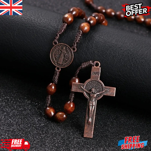 Wooden rosary cross handmade - rosary,