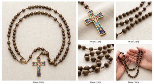 Wooden rosary beads - wooden,