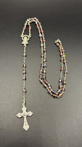 Italian purple glass - italian, rosary