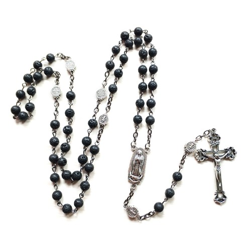 Rosary beads long necklace - rosary,