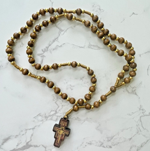 Franciscan corded rosary beads - corded,
