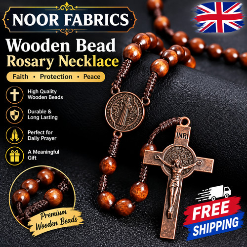 Wooden rosary cross handmade - wooden,