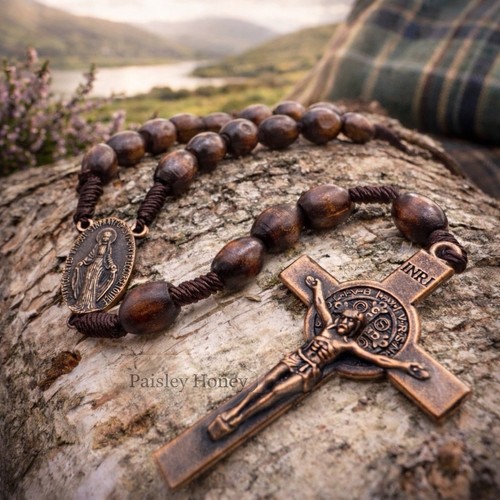 Handmade maple wooden - handmade, rosary