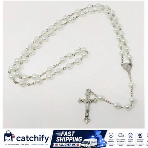 Rosary beads with silver - beads,