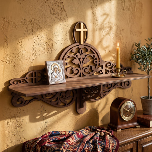 Catholic home altar shelf - altar,