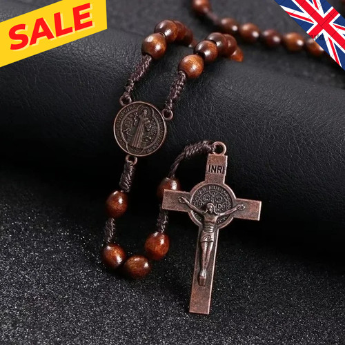 Wooden rosary cross handmade - rosary,
