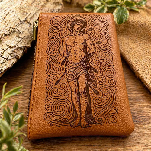 Engraved rosary pouch - rosary, pouch:
